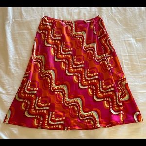 The Limited Silk Slip Pull On Skirt Pop Of Color